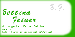 bettina feiner business card